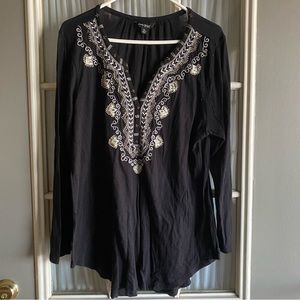 Lucky brand boho style peasant top